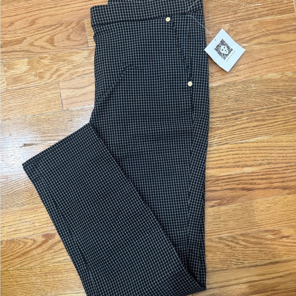 Anne Klein Black and White Patterned Trousers